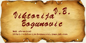 Viktorija Bogunović vizit kartica
